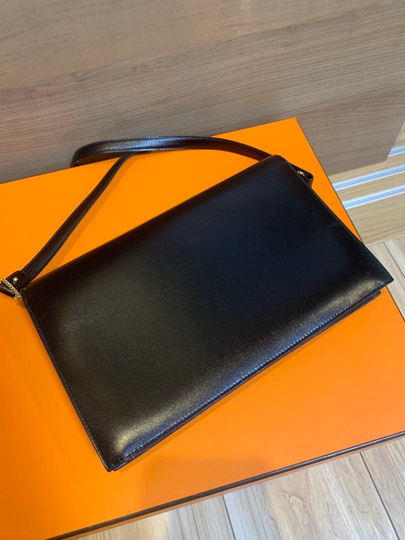 エルメス HERMES リディ ボックスカーフ ショルダーバッグ　黒　最終価格