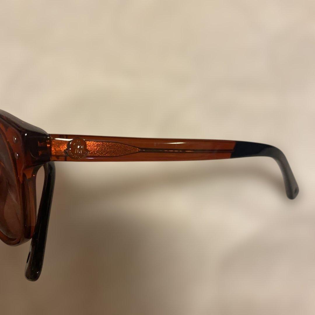 新品未使用　MONCLER ブラウン ラウンド型サングラス