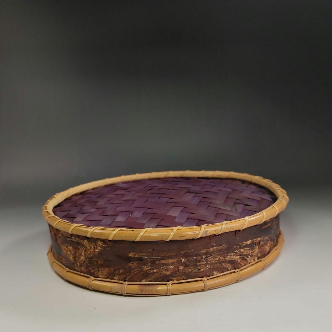 イ831 炭斗『水谷六々斉』『桜皮　炭斗　共箱』茶道具