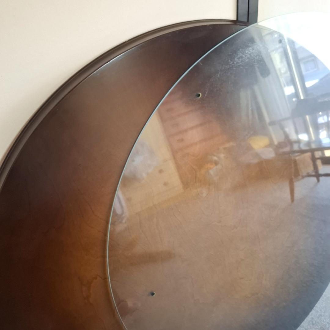 飛騨産業★キツツキ★ラウンドテーブル ダイニングテーブル★付属（ガラス、回転盤）