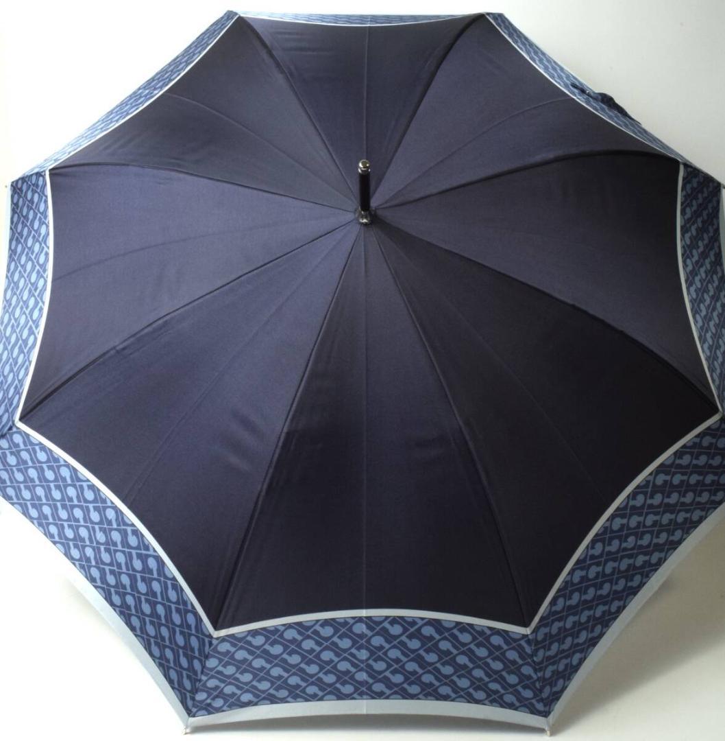 未使用 ゲラルディーニ 傘 モノグラム バイカラー 8本骨 雨傘 耐風 日本製