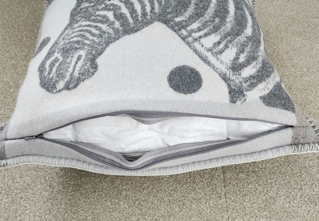 HERMES・エルメス◆ゼブラジグザグ・クッション