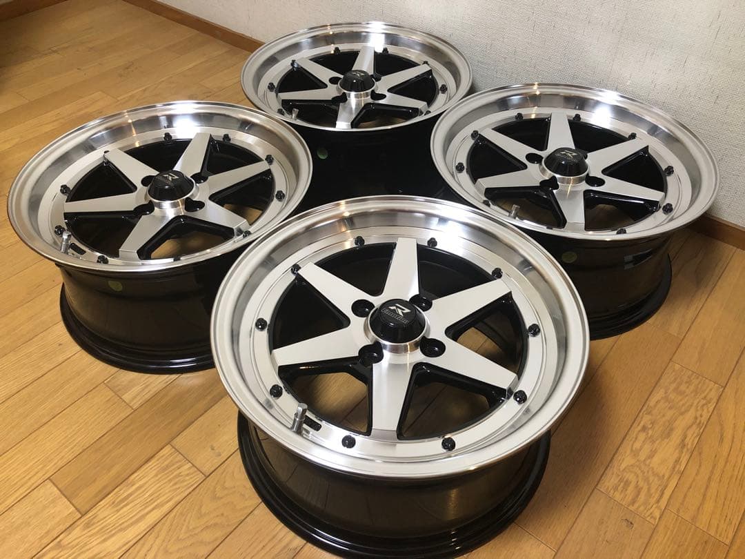 旧車・街道レーサー・暴走族 15×7J/＋30/PCD100 新品２本セット①