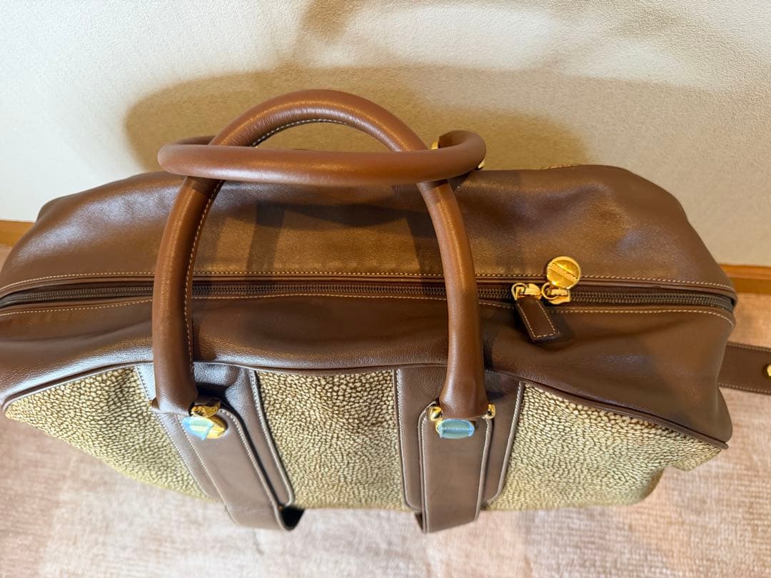 【未使用品】BORNONESEボルボネーゼ ボストンバッグ 大容量　うずら柄