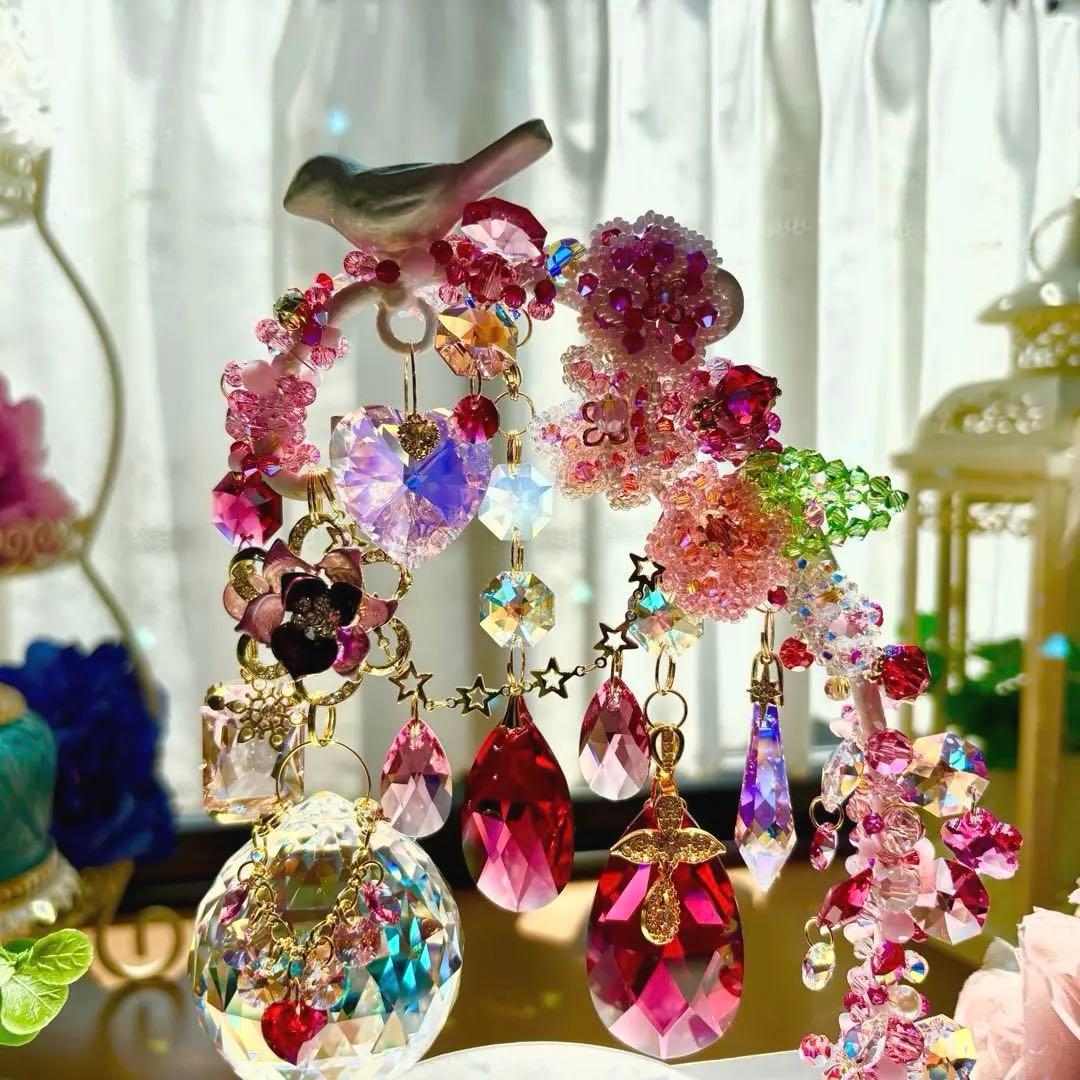 みるくみるくSWAROVSKI 50㎜ブルーABボール ✩サンキャッチャー