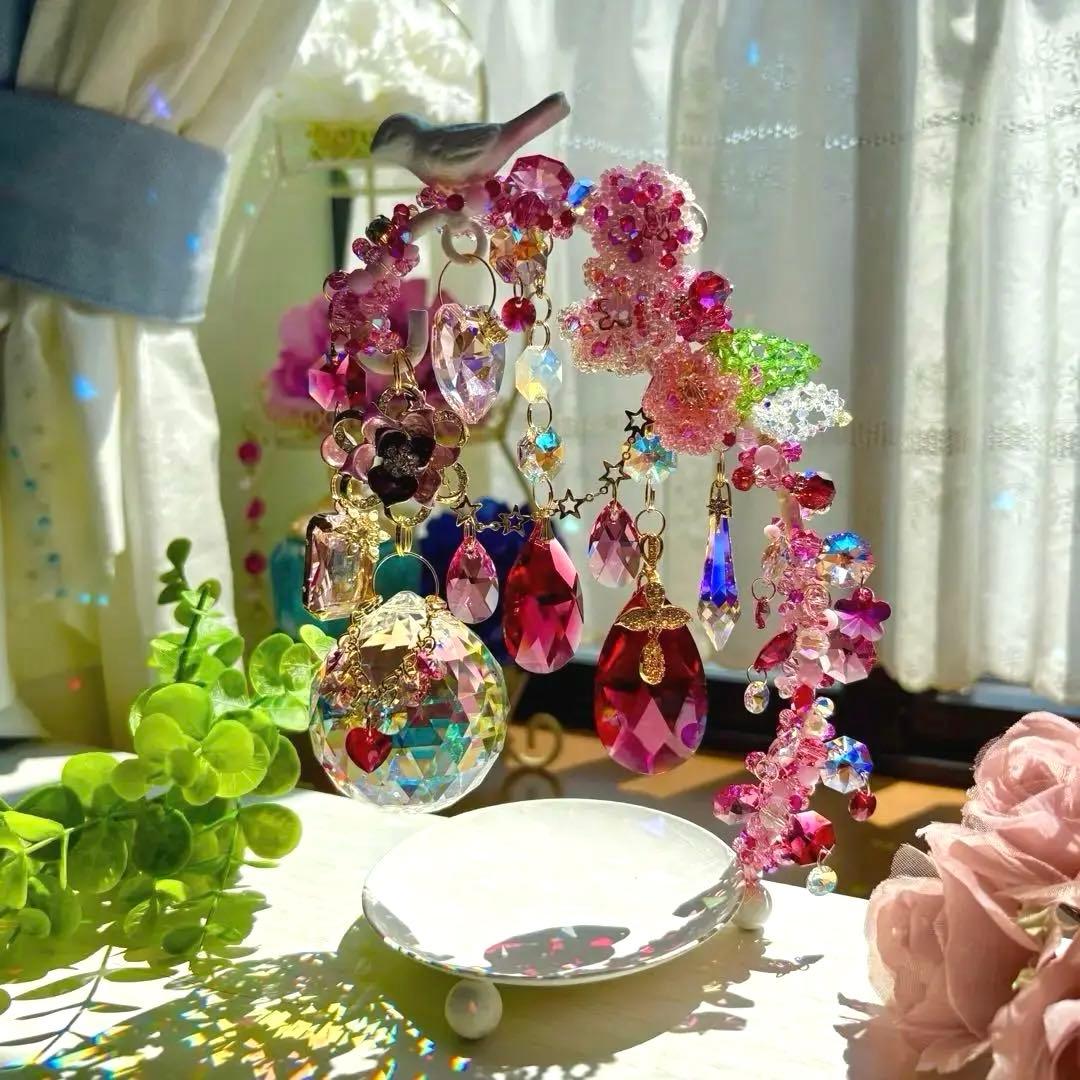 みるくみるくSWAROVSKI 50㎜ブルーABボール ✩サンキャッチャー