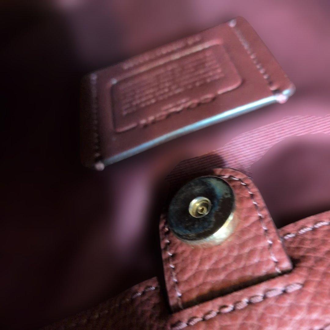 #新品未使用同様　#COACHサーモン ピンク レザー ショルダートートバッグ