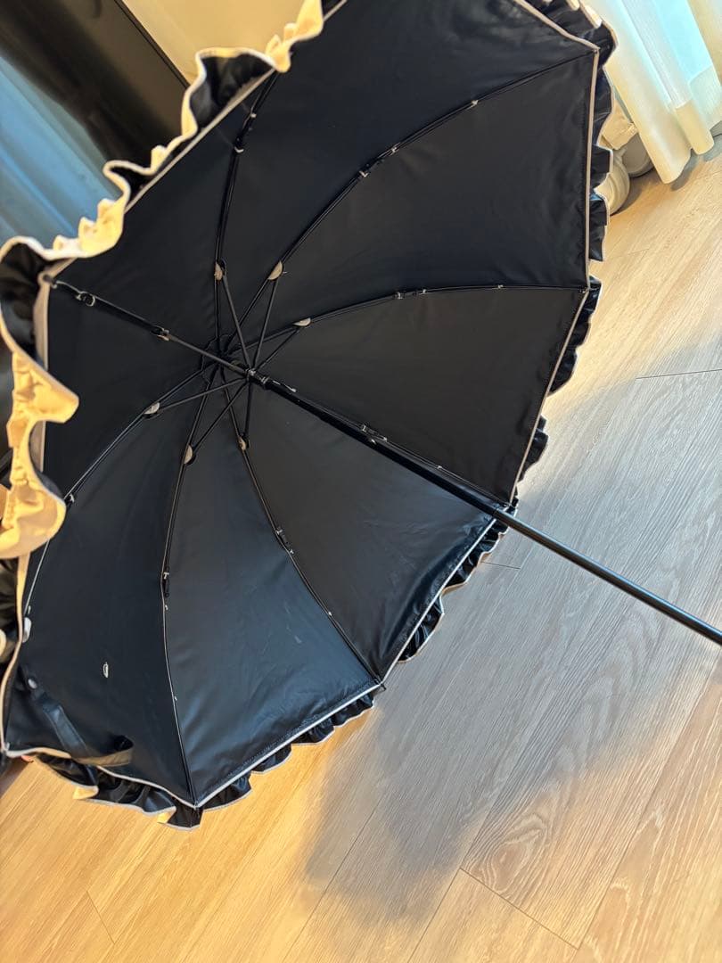 芦屋ロサブラン♡2段折りたたみ50cmシングルフリル曲がり竹手元♡ベージュ