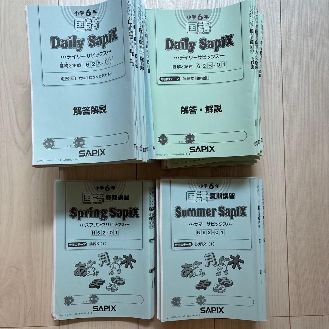 2025年受験組 サピックス6年 国語教材セット