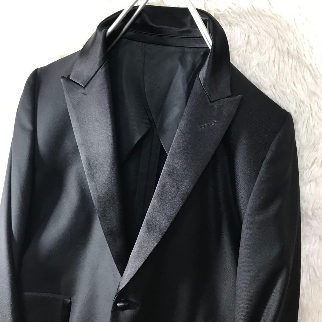 美品 リラクス テーラードジャケット 異素材切替 シルク ウール 日本製 38