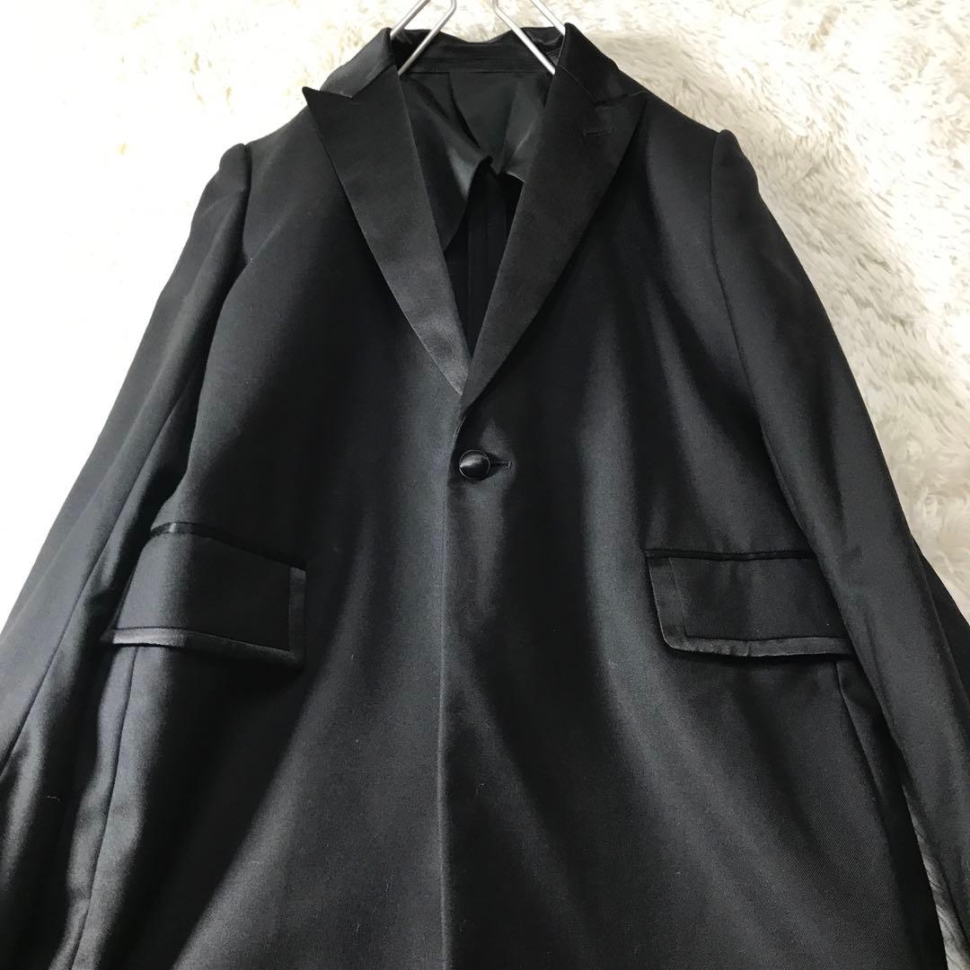 美品 リラクス テーラードジャケット 異素材切替 シルク ウール 日本製 38