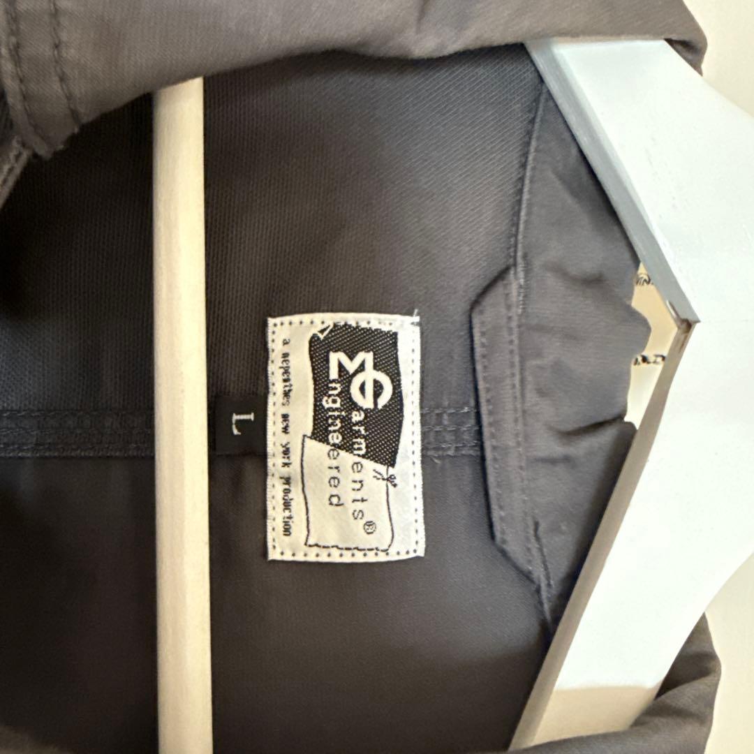 グレー ボタン付きカバーオール Lサイズ