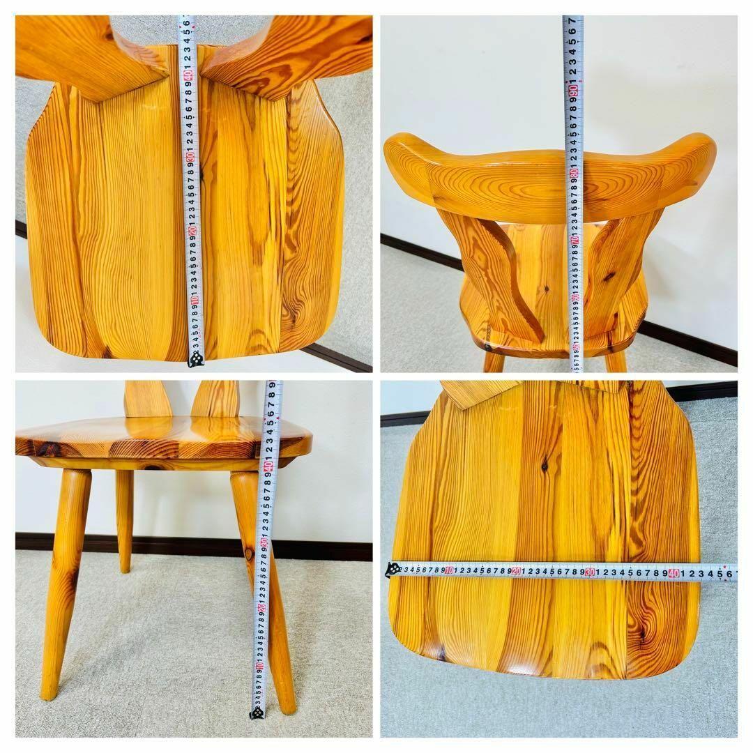 木製　ダイニングチェア　カントリー　無垢材　2脚セット　レトロ　デスクチェア