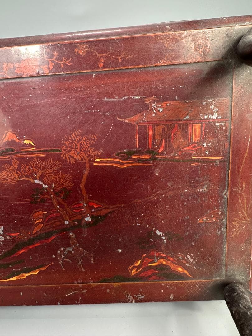 朝鮮古美術　李朝時代　李朝　漆塗卓　飾り台　香炉台　漆芸　時代卓　韓国美術