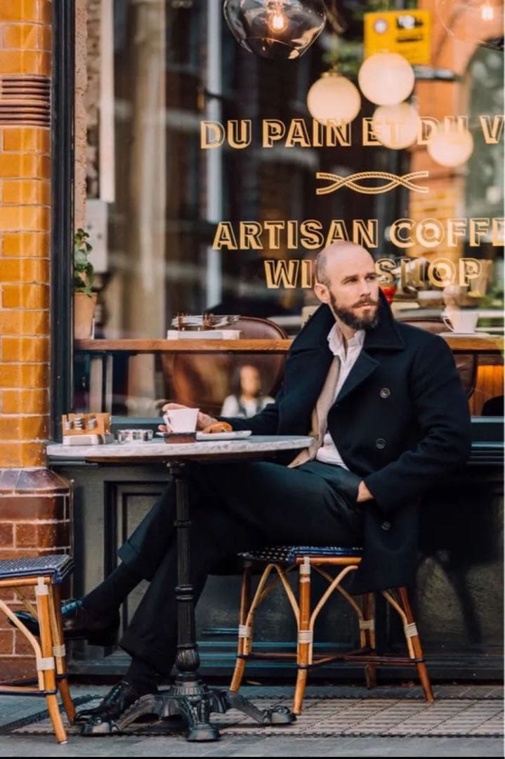 イギリス製　PRIVATE WHITE V.C. ネイビーコート サイズ5