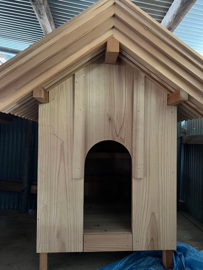 【価格相談可】一点物　オリジナル木製犬小屋　木造家屋　和風　屋外屋内室内 ペット