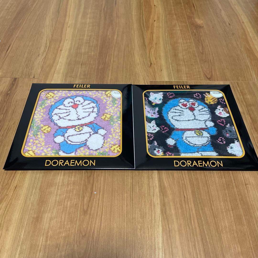 フェイラー　ドラえもん　ミモザ　ラブリーキャッツ　ハンカチ　２枚セット