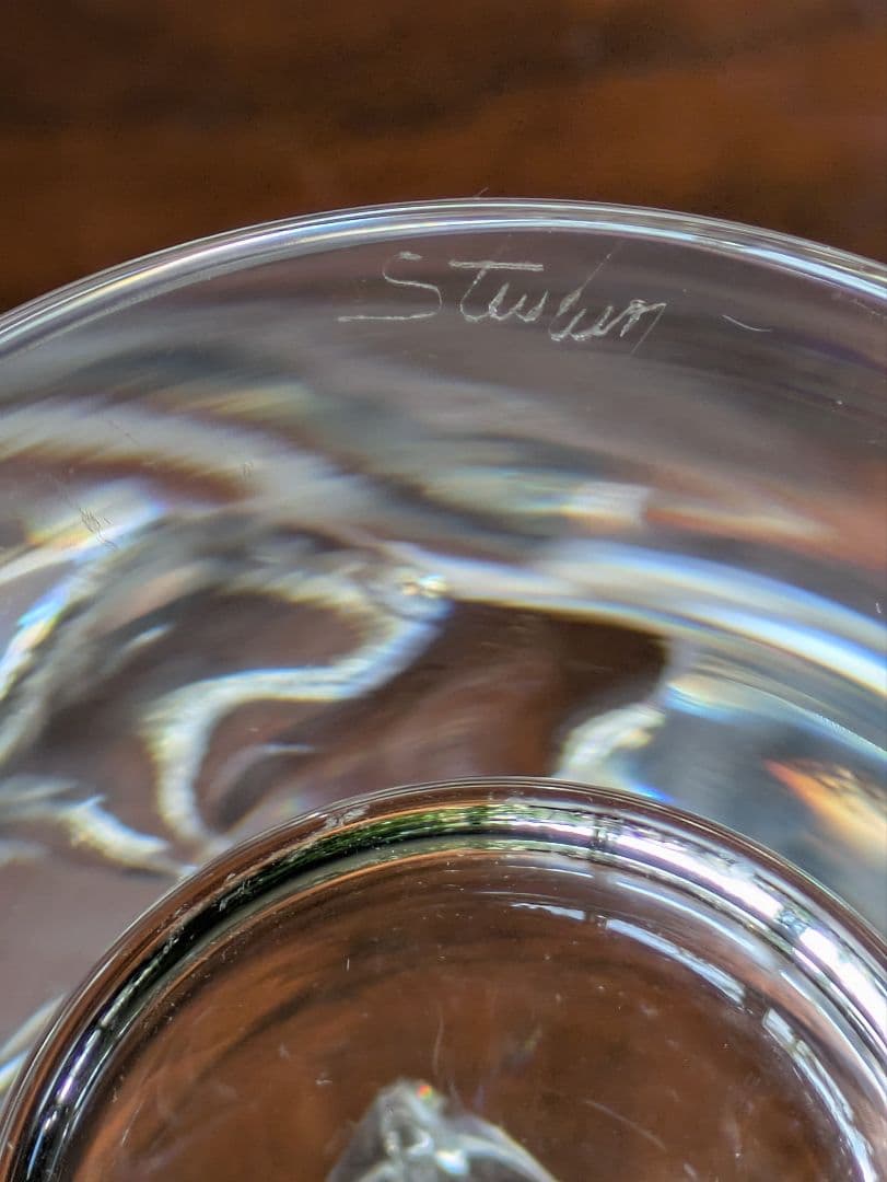 廃盤　8090 Steuben　クリスタル　ローズベース　 花瓶