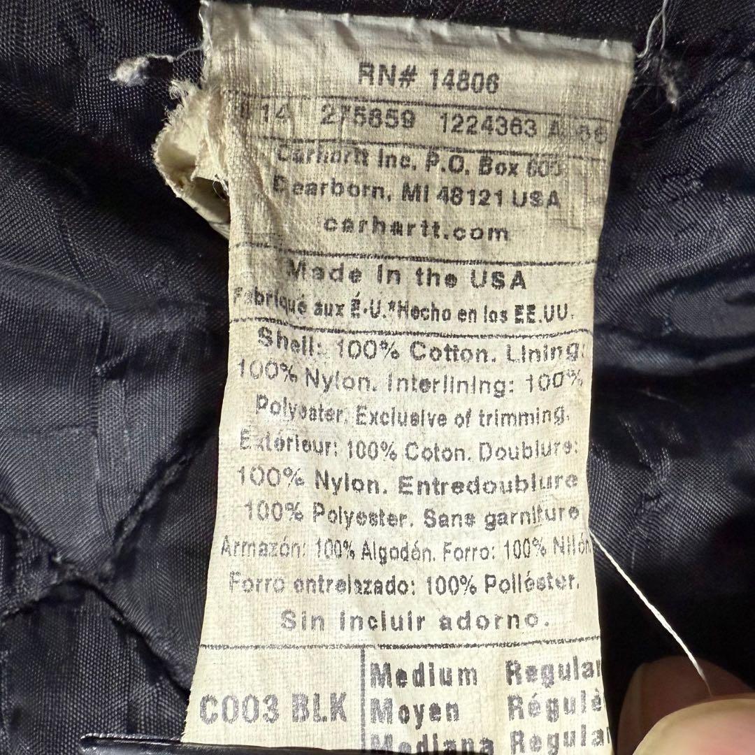 専用Carhartt USA製 トラディショナルコート M 黒 フェード