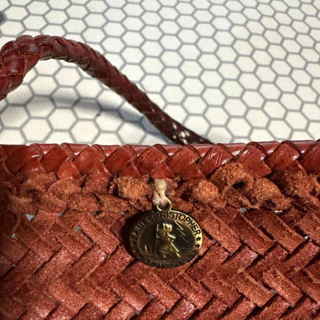 ドラゴンディフュージョン　カゴバッグ　ボルドー