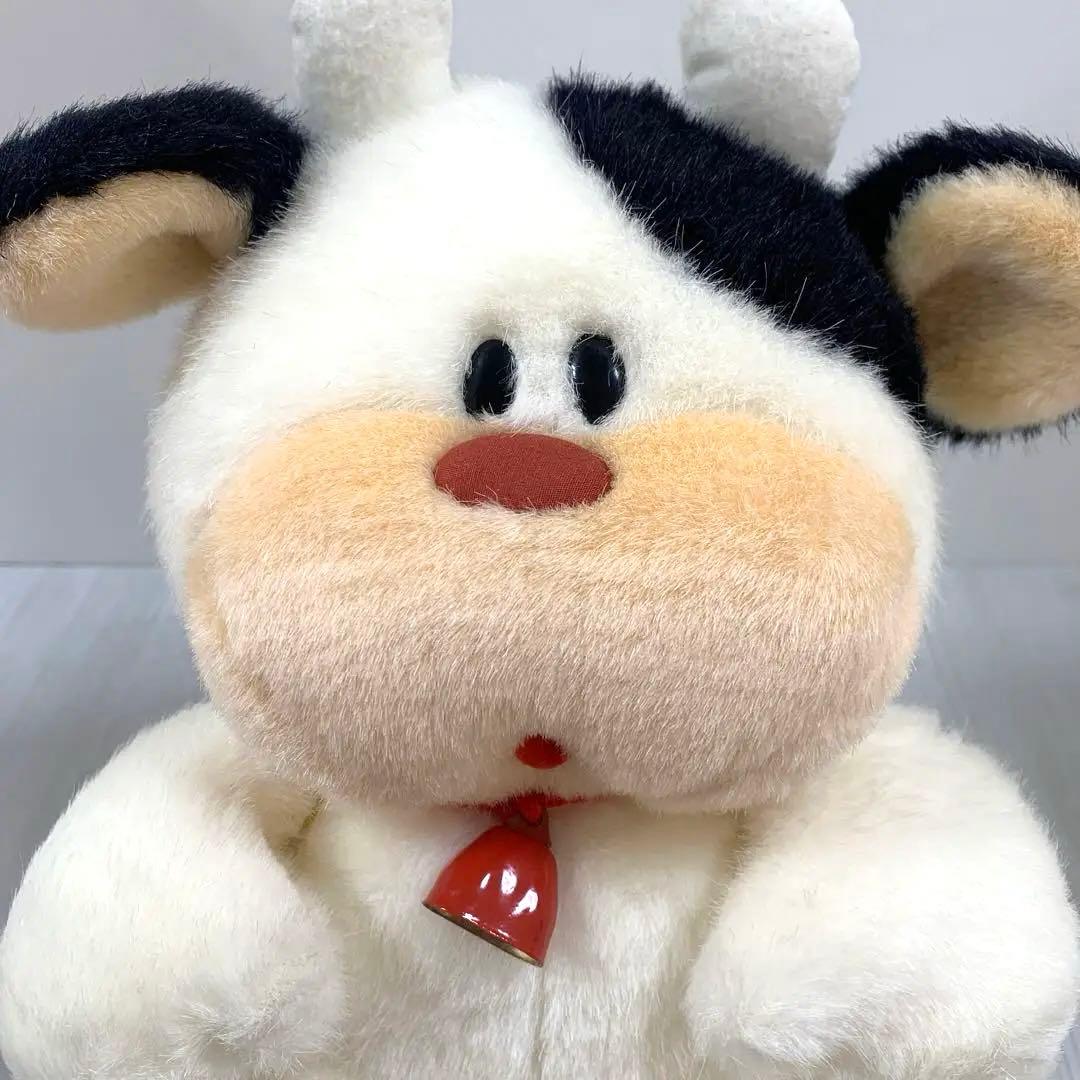 超美品　鳴く！　昭和レトロ　オオイケ　モーモー　北海道　ぬいぐるみ　牛　うし