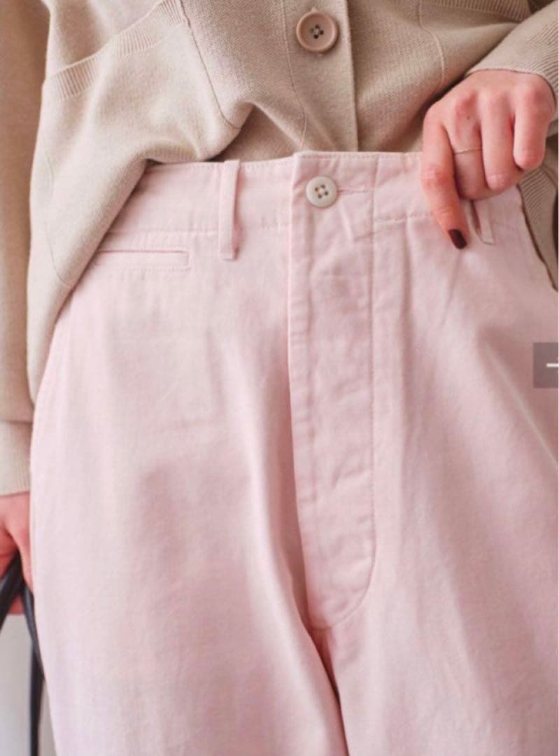 Spick and Span Higuchi×S チノワイドパンツ ピンク