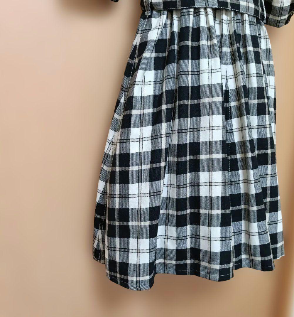 美品BURBERRY BLUE LABEL 刺繍ロゴワンピース　Aライン