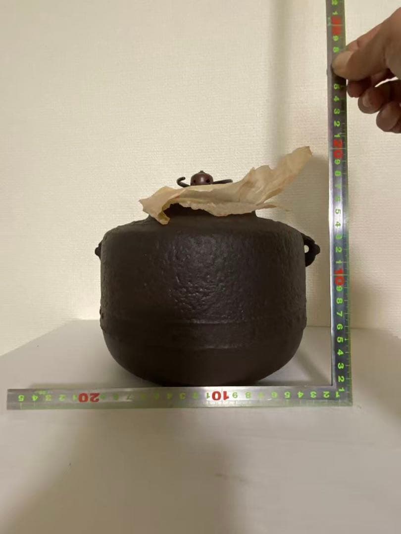 真形釜 風炉用 茶道具 鉄製 金属工芸 茶釜 年代物