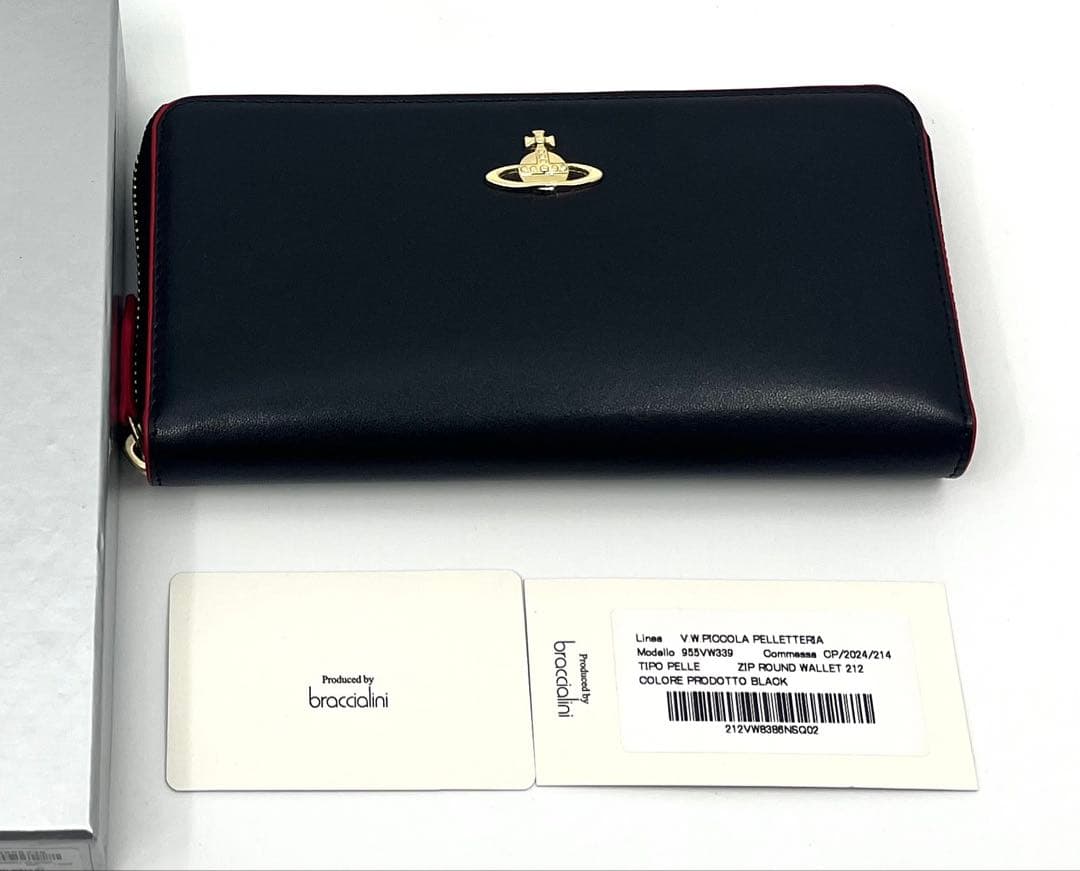 【新品・未使用】Vivienne Westwood 長財布 ブラック レッド