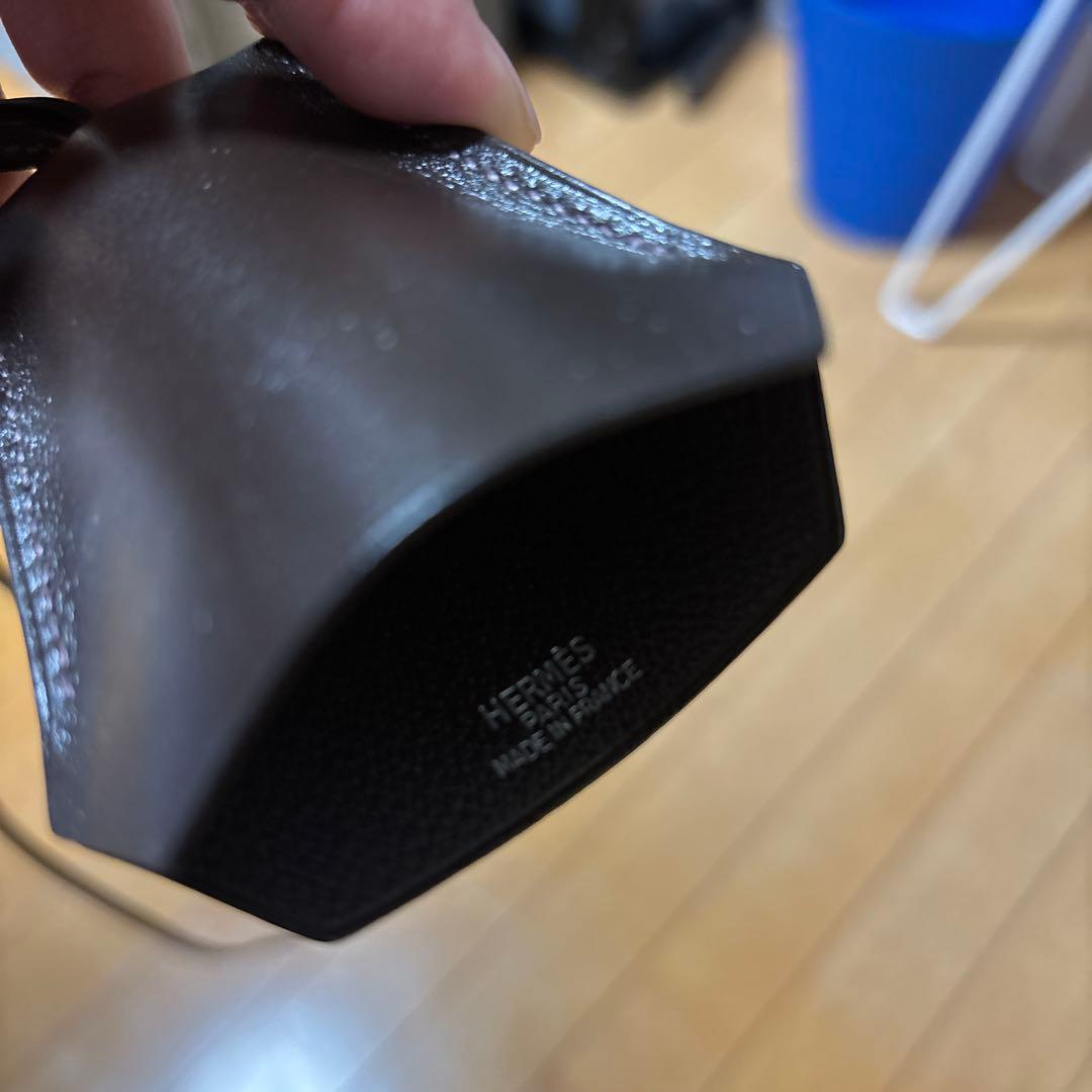 【美品】 HERMES エルメス クロシェット ネックレス ブラウン レザー