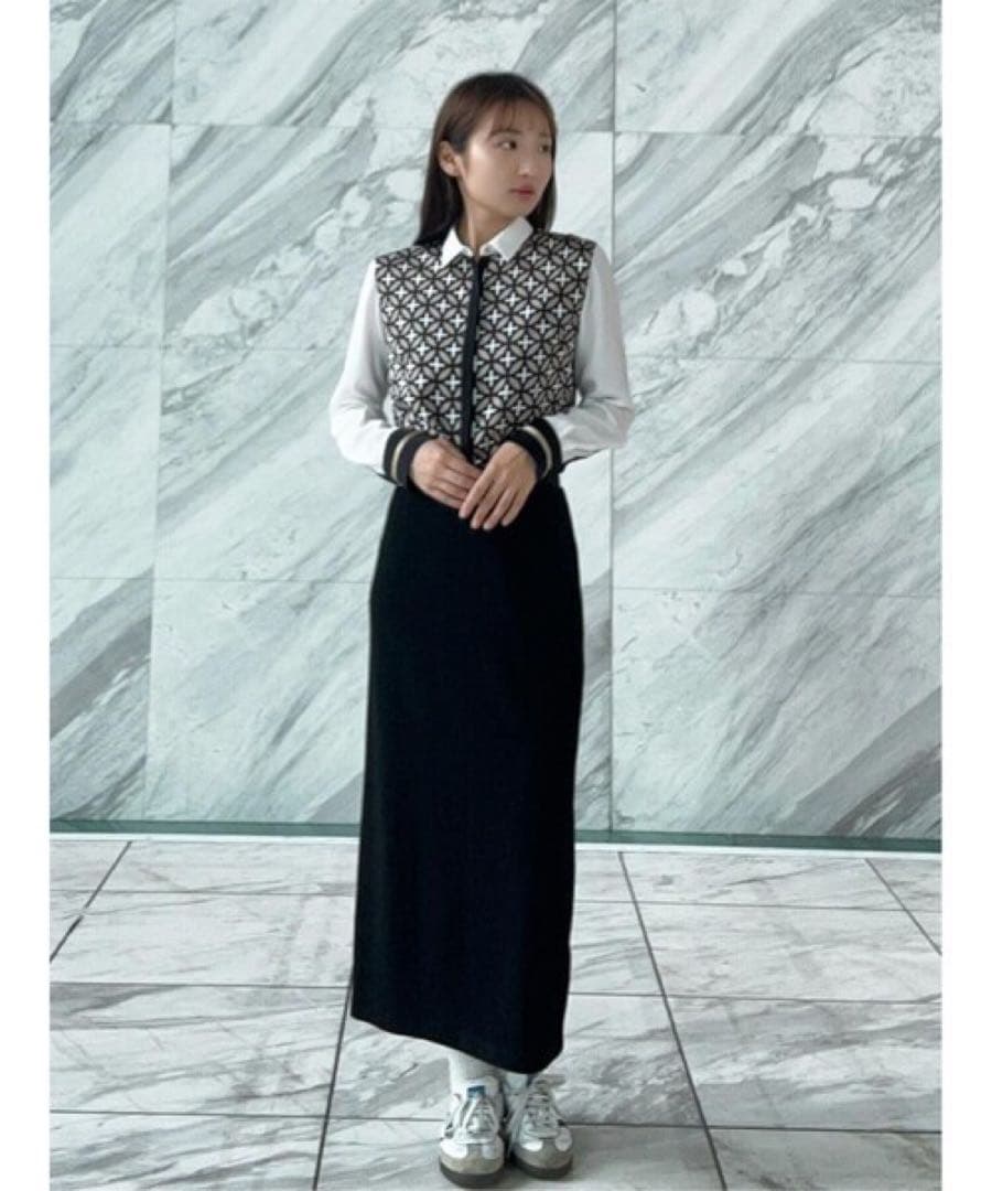 新品・未使用　DRESSTERIOR オーバーラップサークルシャツ　幾何学模様