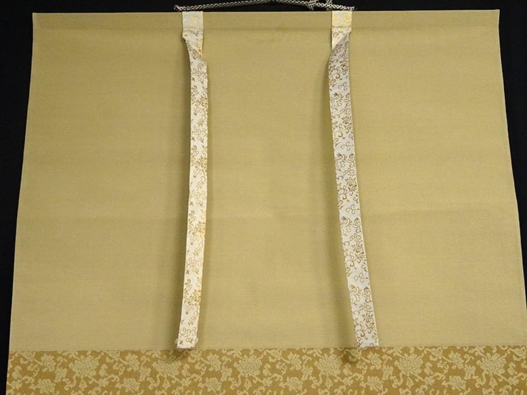 掛軸 小林雄山『彩色山水図』日本画 絹本 肉筆 共箱付 掛け軸 a033112