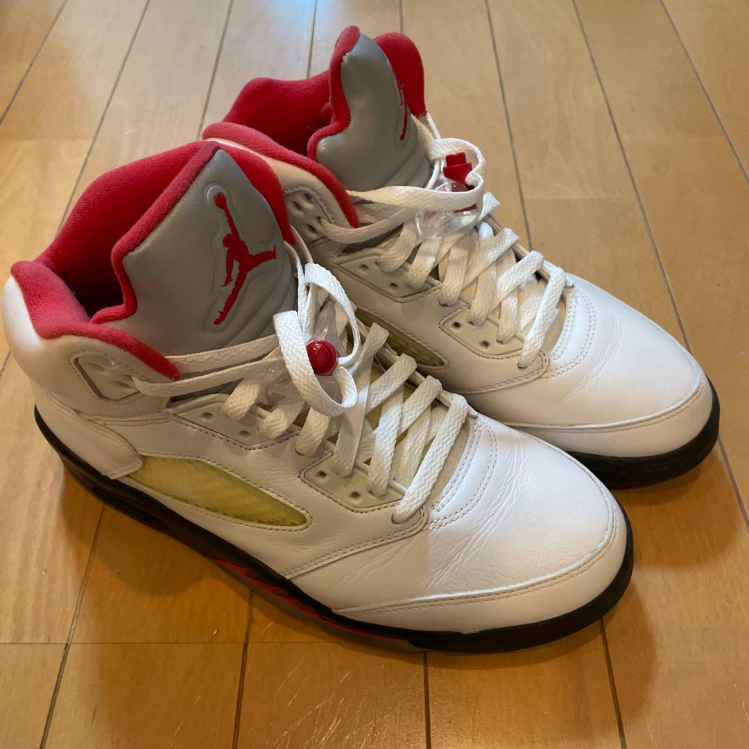 【美品】Nike Air Jordan 5 Retro \"Fire Red\"