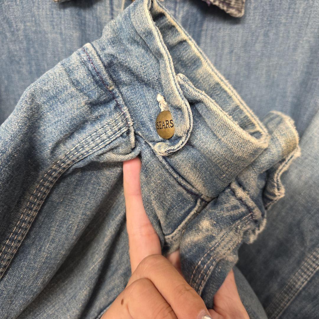 60s SEARS シアーズ　デニムカバーオール　ブランケットライナー　サイズL