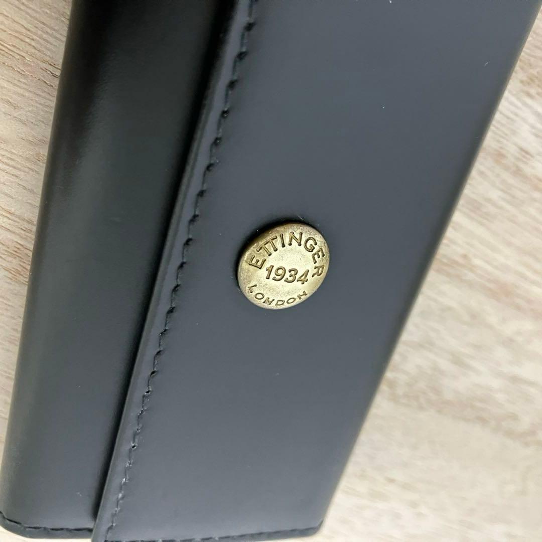 訳あり美品✨エッティンガー✨キーケース✨ブライドルレザー✨ブラック×イエロー