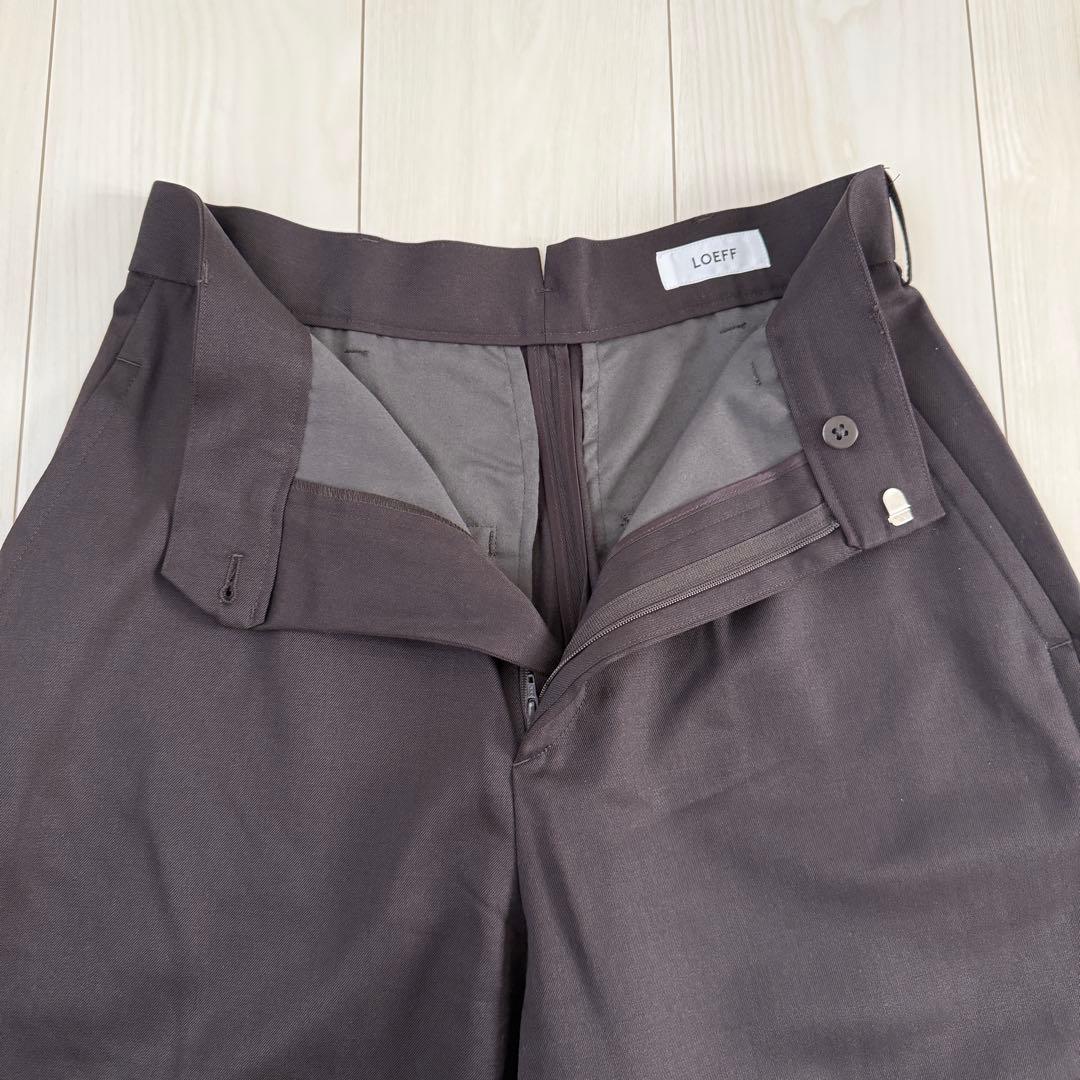 お値下げ不可【LOEFF】ロエフ ウール ギャバ ボンタン パンツ ブラウン