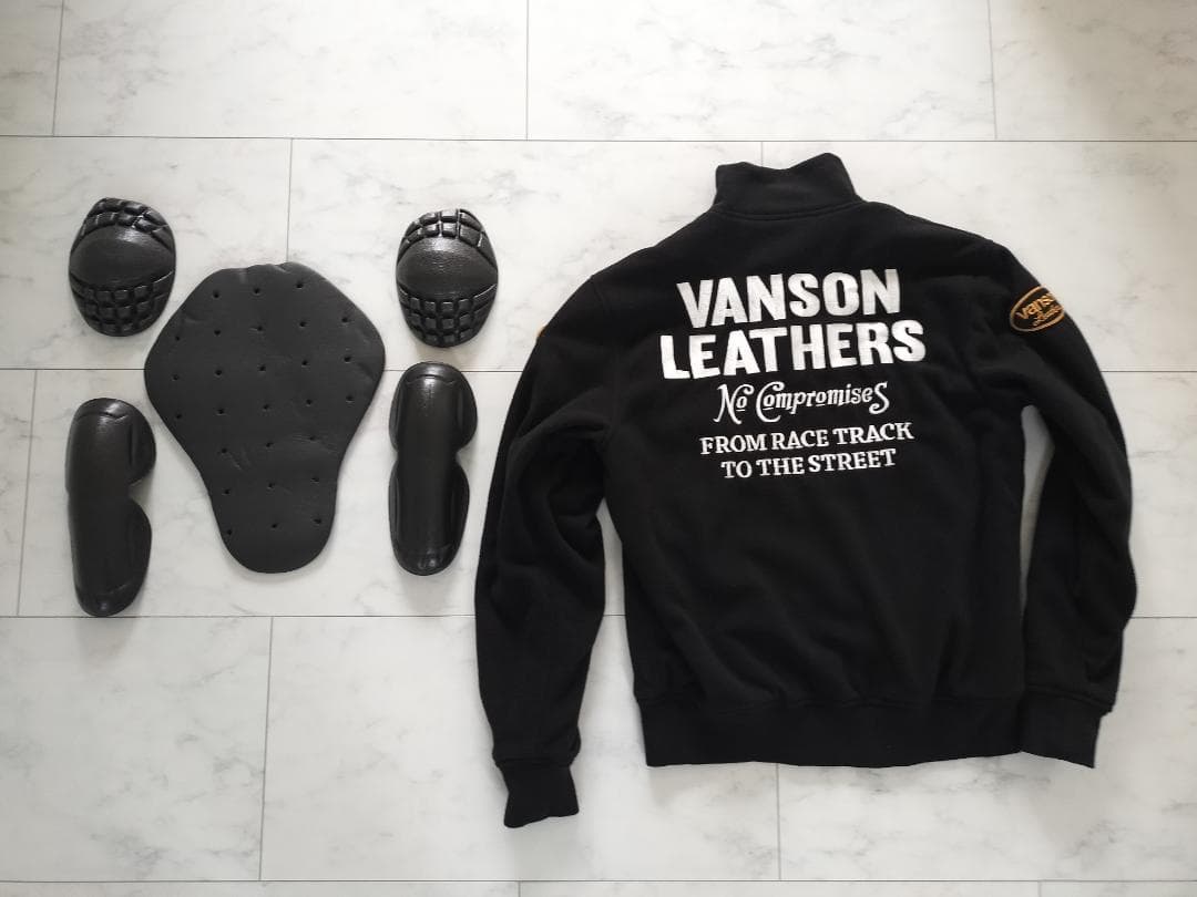 VANSON バンソン　フリース ジャケット タグ　プロテクター付き　XL