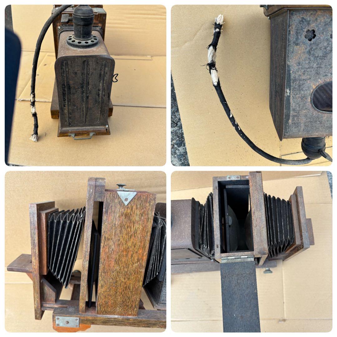 アンティークな幻灯機（マジックランタン）　写真引き伸ばし機　希少