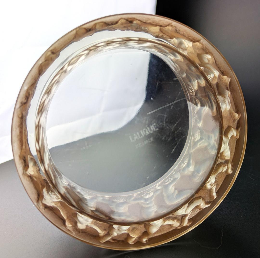 ★生命の神秘★ルネ ラリック アンファン希少な茶パチネ蓋物神秘の子供