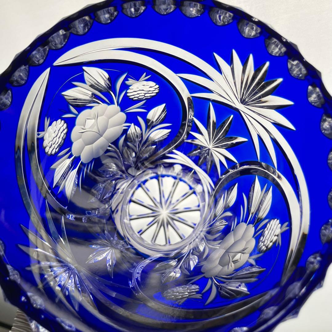 美品 ドレスデンクリスタル ガラス 花瓶 26cm フラワーベース ドイツ