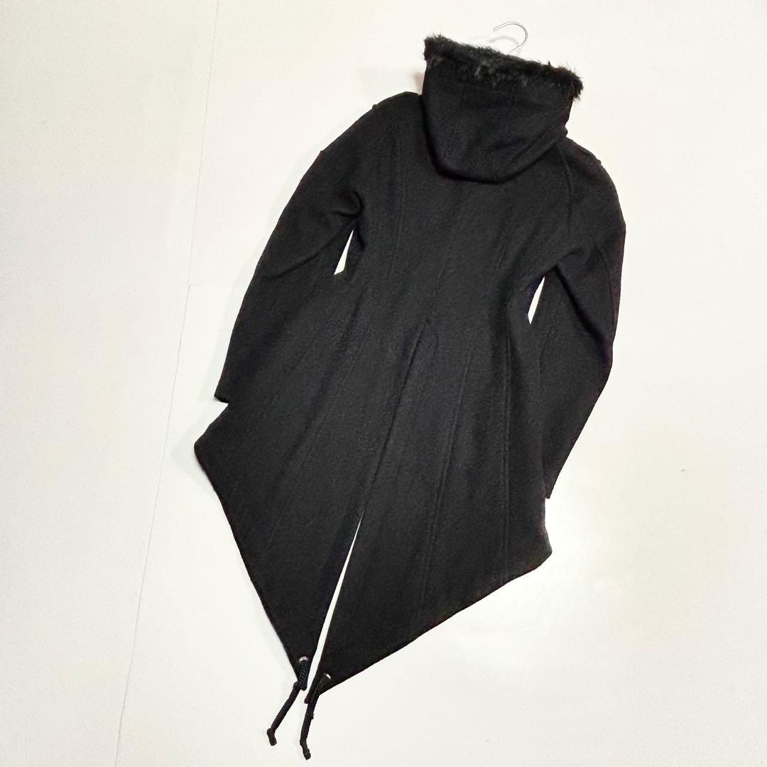 BPN　ブラックピースナウ　黒　燕尾　ファー・フーディ　コート