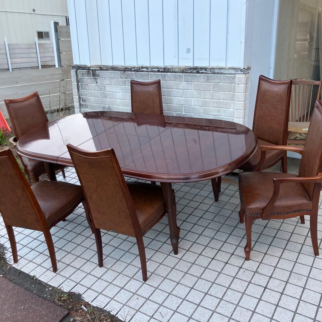 ①北欧レトロ マルニ 木製椅子 鋲打ちダイニングチェア ロビーチェアアームチェア