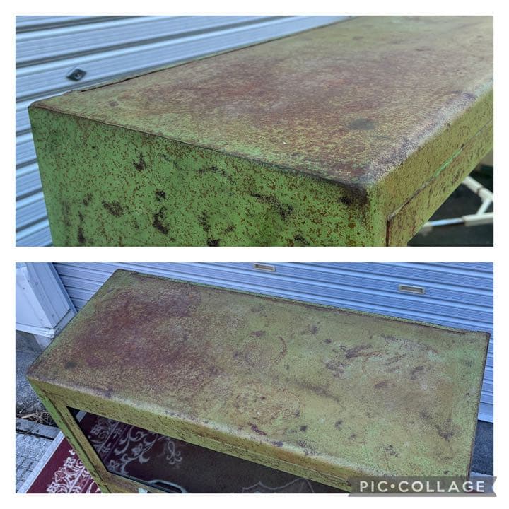 インダストリアル工業系◾️シャビーな風合い 2段キャビネット 整理棚/ レコード棚