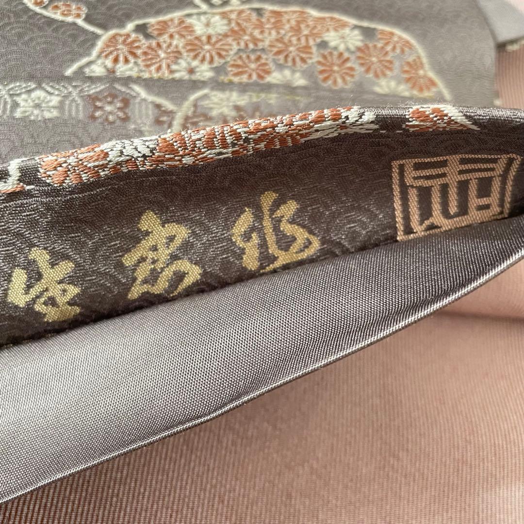 ねここねこねこ様リクエストしつけ付き 万筋江戸小紋正絹着物帯セットと唐織袋帯