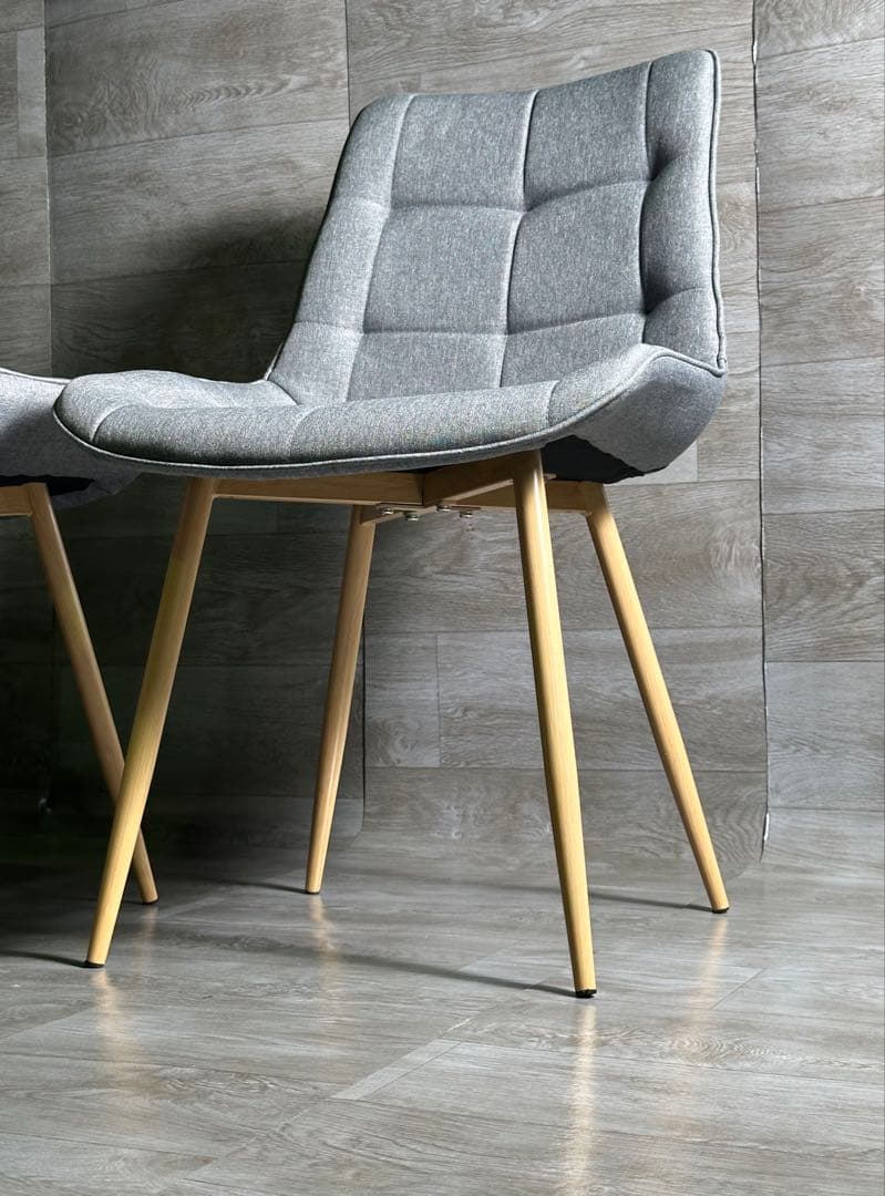 期間限定　ダイニングチェア 椅子　オシャレ　2脚セット グレー