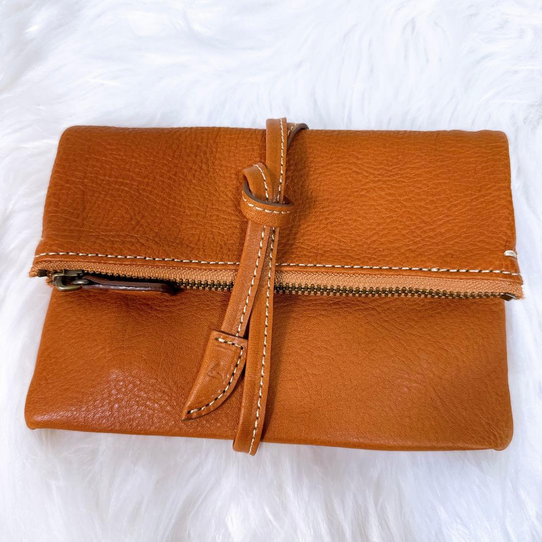 土屋鞄製造所 ツチヤカバン オイルヌメループフラットポーチ TO2318BR 箱