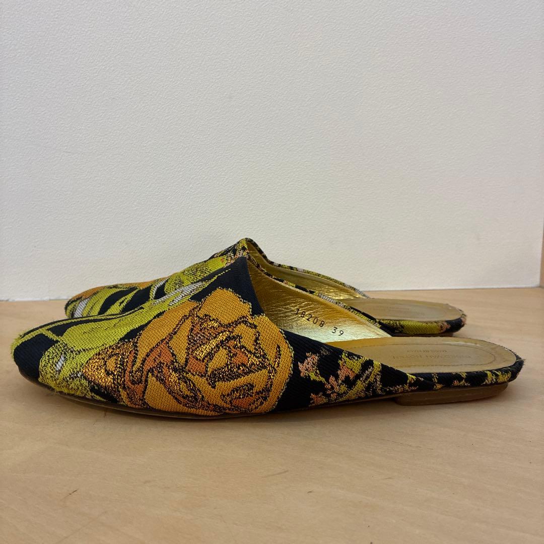 希少DRIES VAN NOTEN フラットシューズ　ジャガード　ミュール