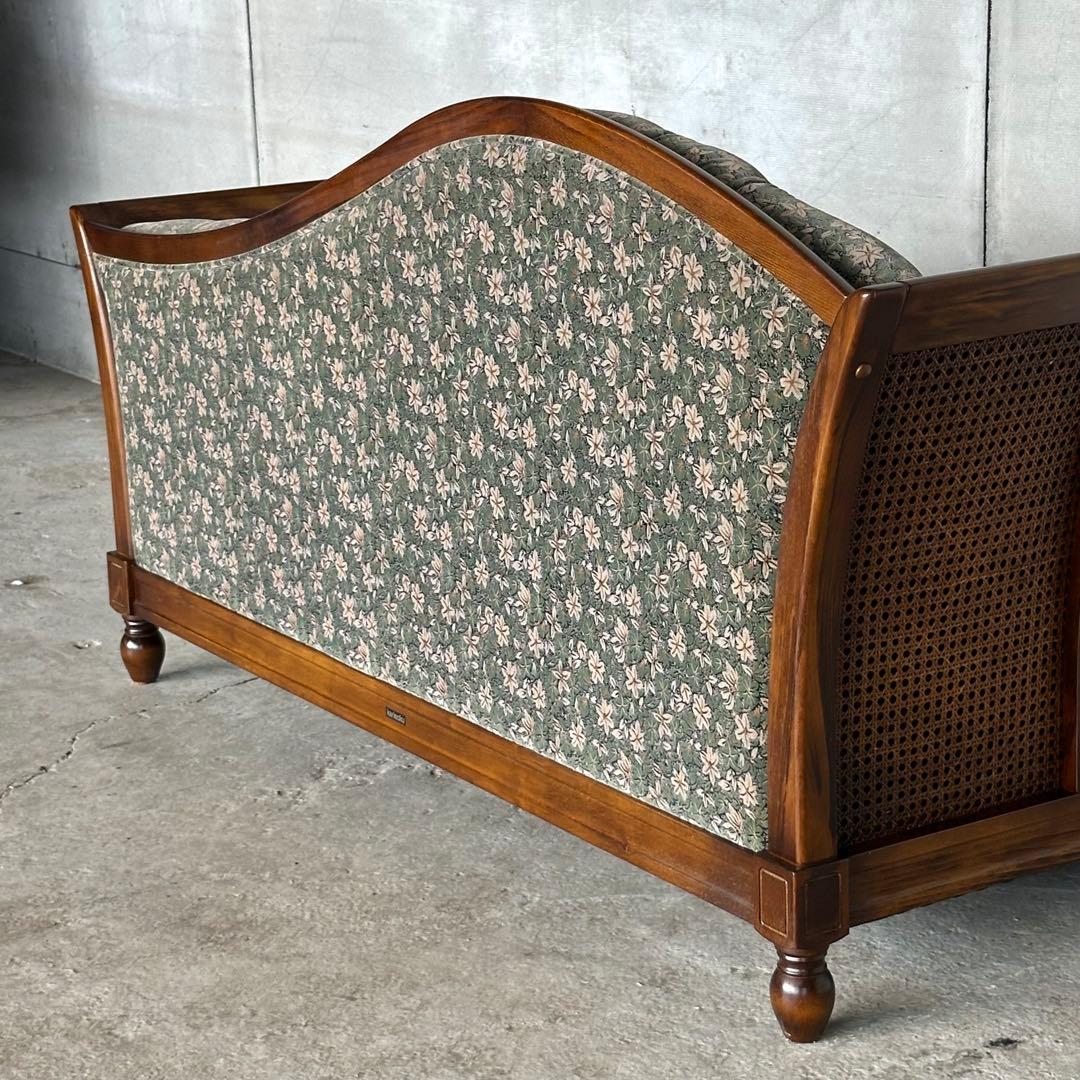 ★昭和レトロ★オールドカリモク　コロニアル✿輝く存在感☆2人掛けソファ✿