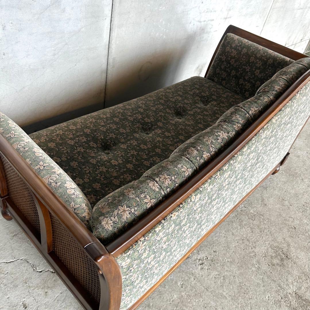 ★昭和レトロ★オールドカリモク　コロニアル✿輝く存在感☆2人掛けソファ✿