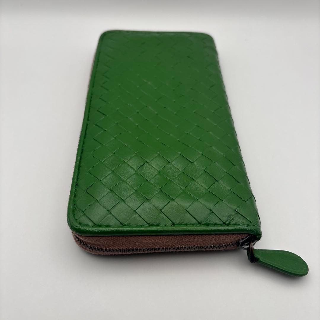 ◆正規品◆ボッティガヴェネタイントレチャート ラウンドファスナー長財布